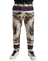 Dolce & Gabbana Multicolor Heraldic Skinny Men Pants -   -  Dolce & Gabbana.